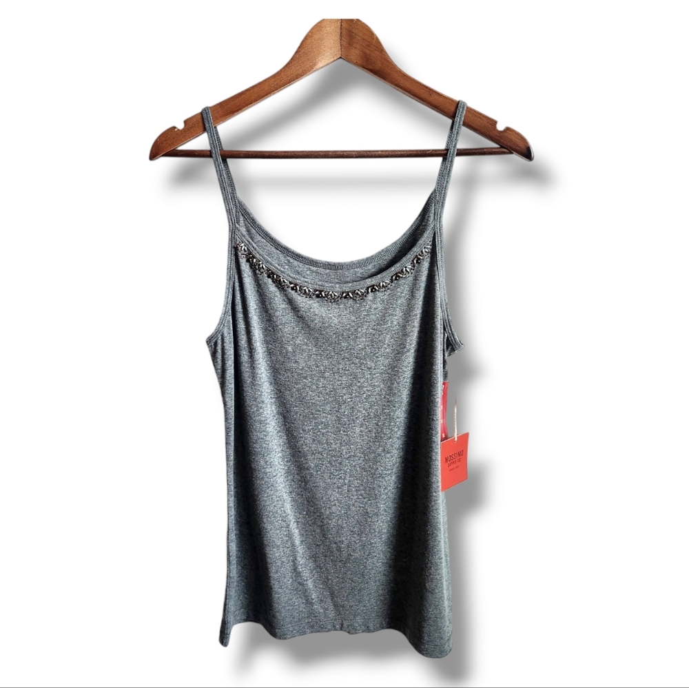 Mossimo Supply Co. Beaded Boho Style Ribbed Tank Top NWT